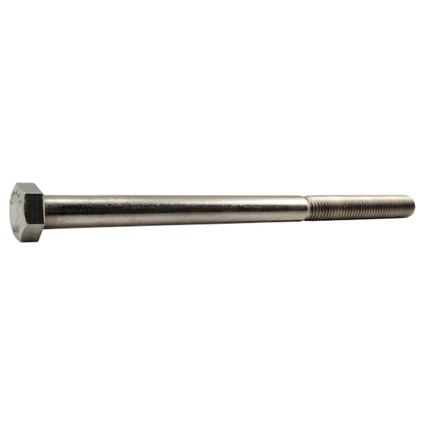 18-8, 1/2"-13 Hex Head Cap Screw, Plain Stainless Steel, 8 in L, 10 PK